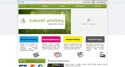 Desktop Screenshot of maheshprintery.com